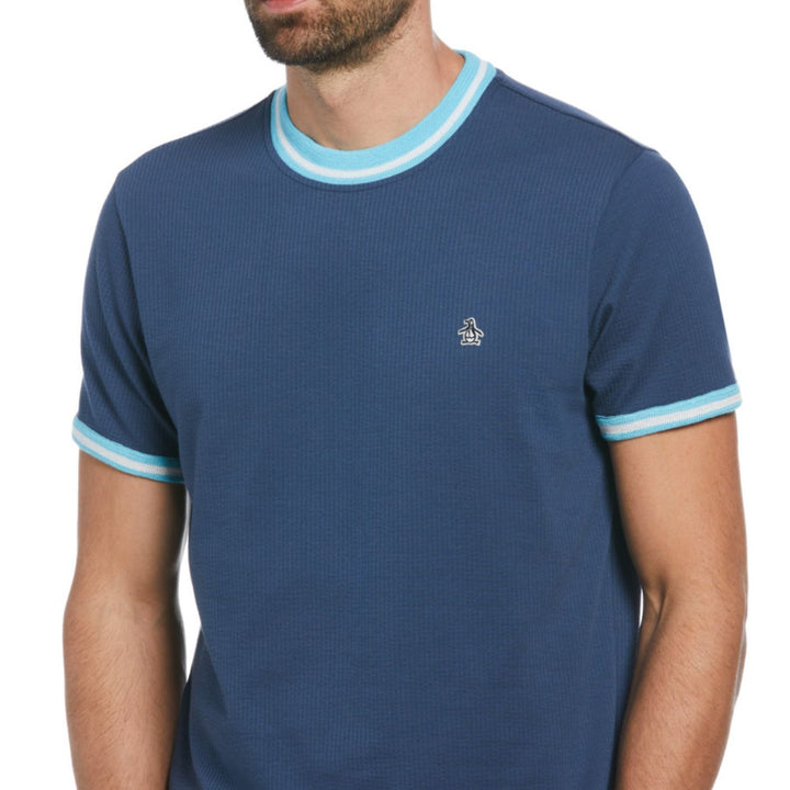 Playera Seersucker Ringer