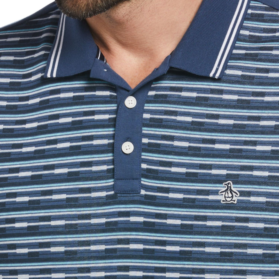 Polo Interlock Con Jacquard Frontal