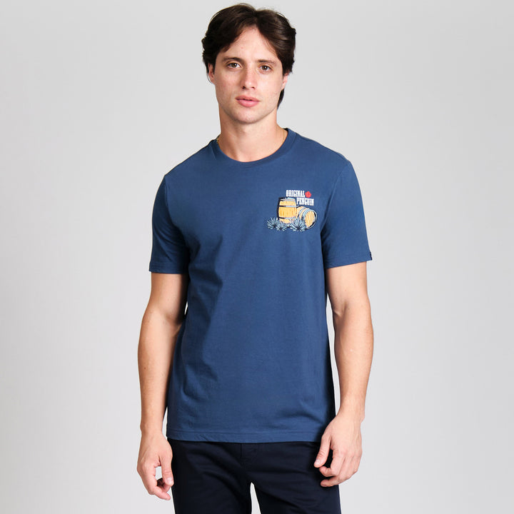 Playera Con Pequeño Estampado En Pecho