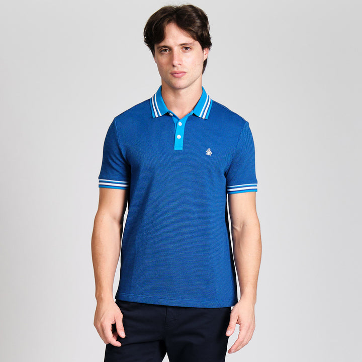 Polo De Algodón Tricolor Pique Tipped