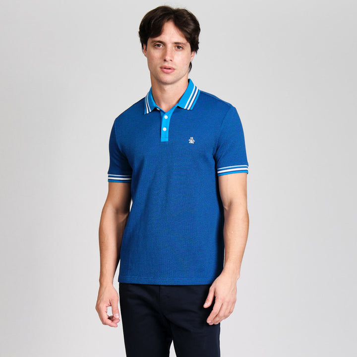 Polo De Algodón Tricolor Pique Tipped