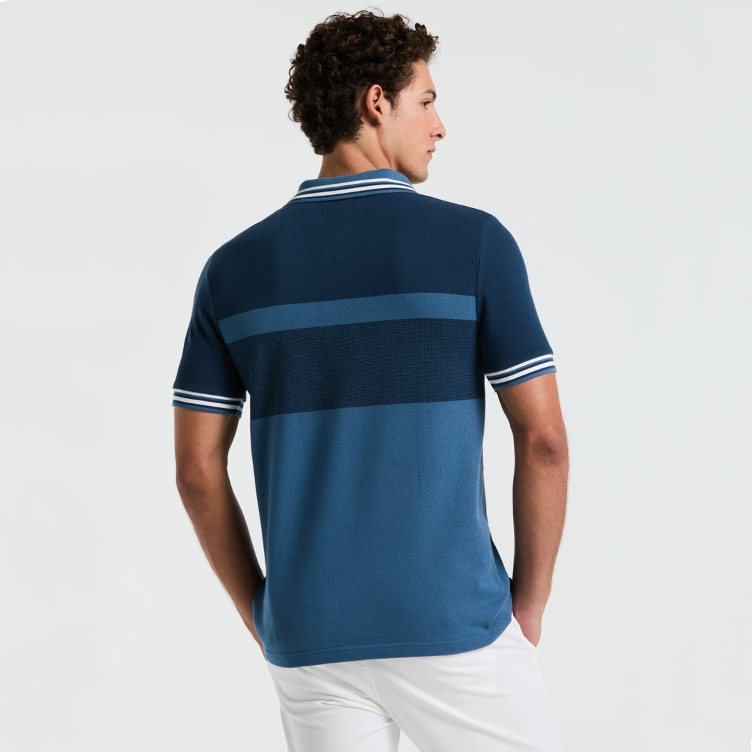 Polo De Algodón Con Bloques Tricolor