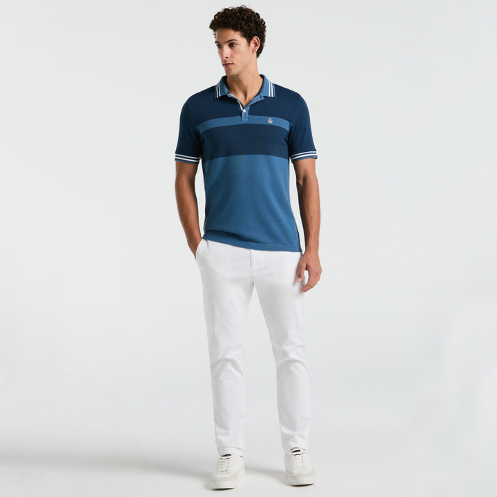 Polo De Algodón Con Bloques Tricolor