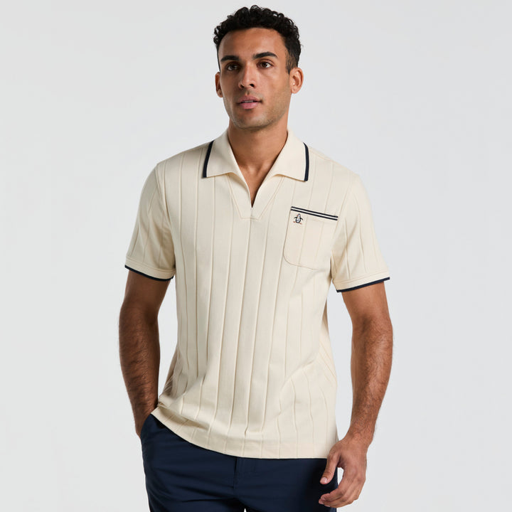 Polo De Algodón Con Cuello Abierto