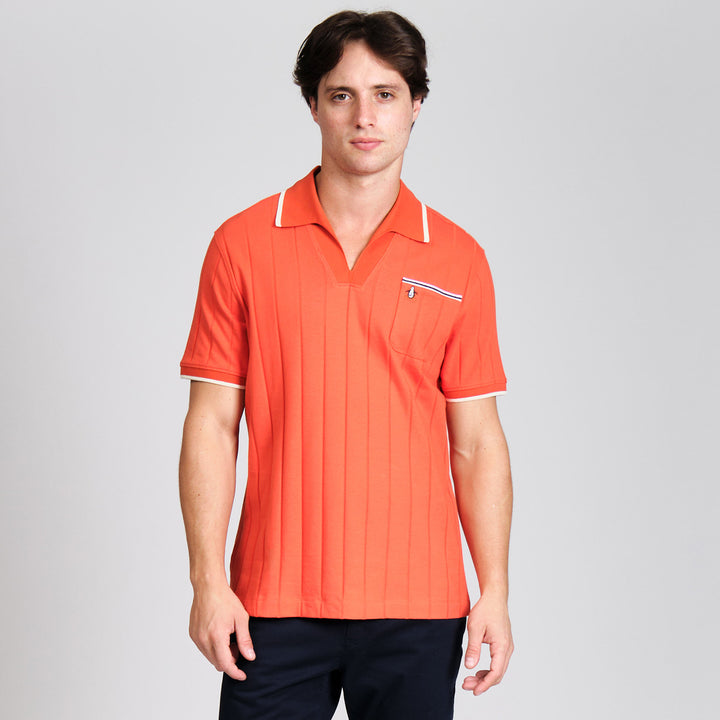 Polo De Algodón Con Cuello Abierto