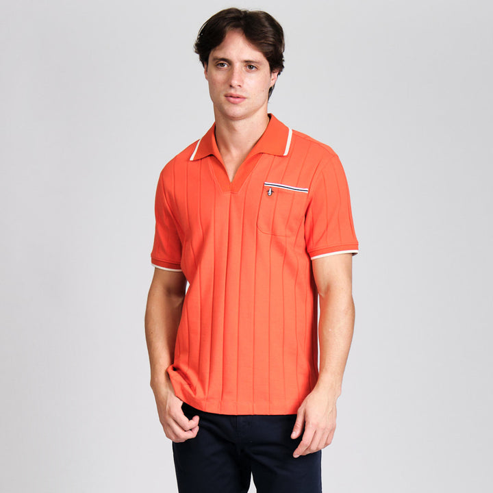 Polo De Algodón Con Cuello Abierto