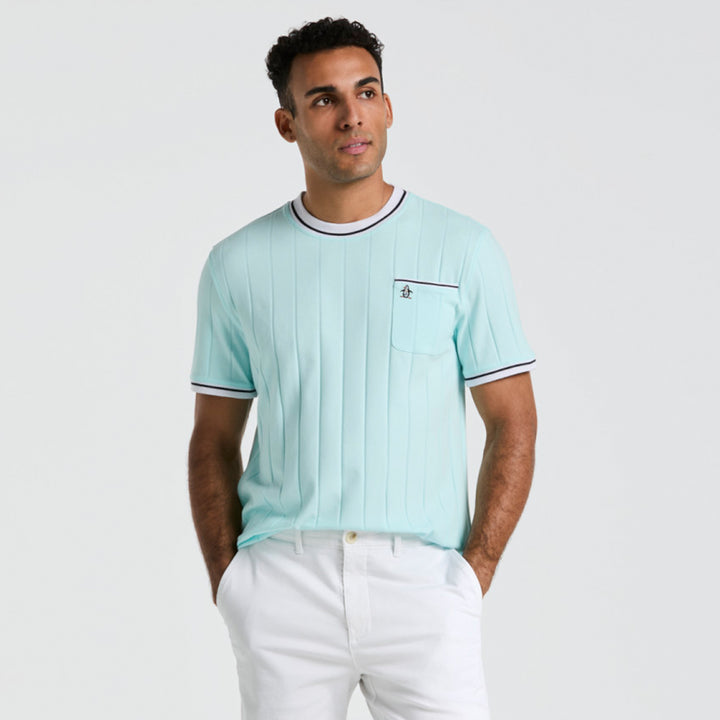 Playera De Algodón Ribbed Tipped