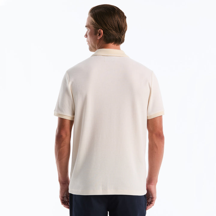 Polo De Algodón Con Jacquard Honeycomb