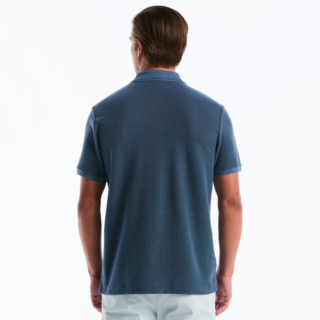 Polo De Algodón Con Jacquard Honeycomb
