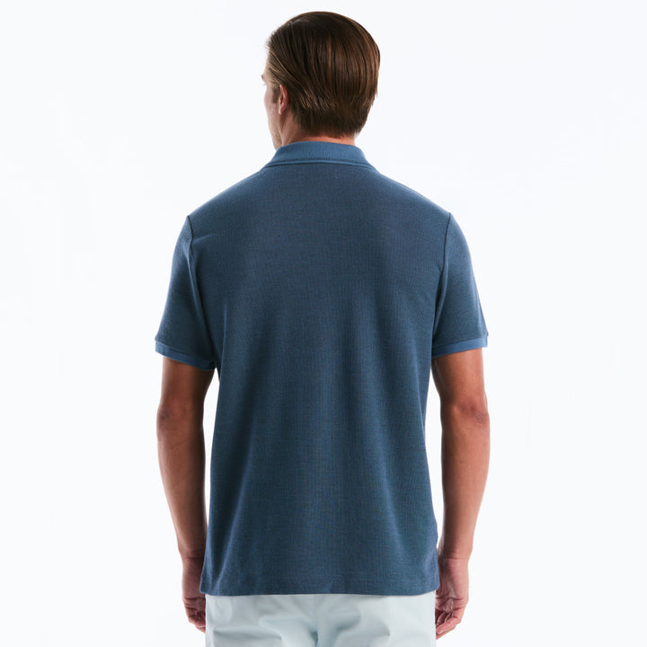 Polo De Algodón Con Jacquard Honeycomb