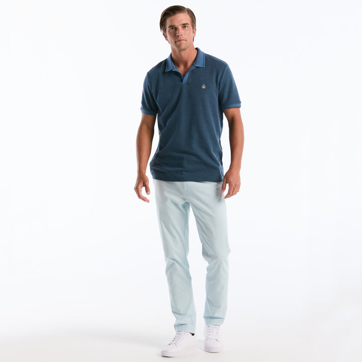 Polo De Algodón Con Jacquard Honeycomb