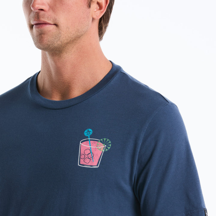 Playera De Algodón Con Parche De Cocktail En Pecho