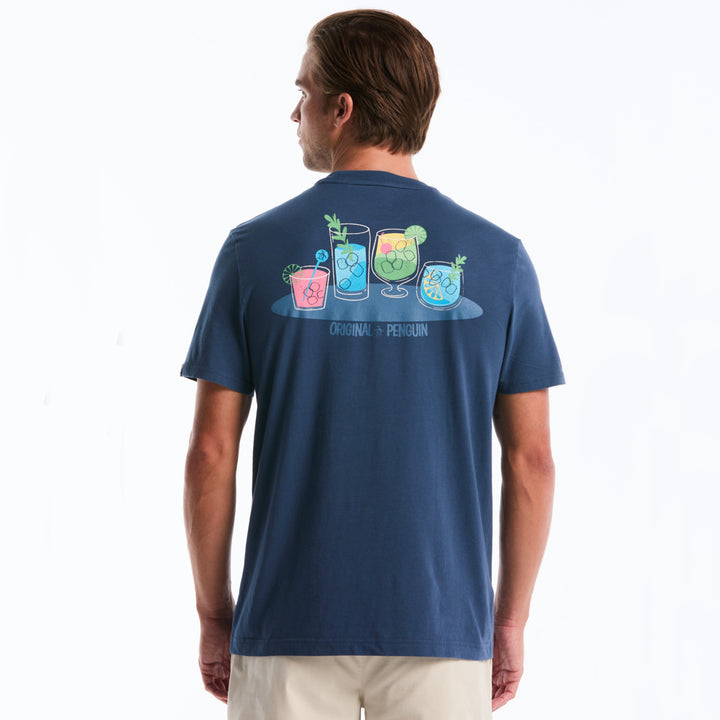 Playera De Algodón Con Parche De Cocktail En Pecho