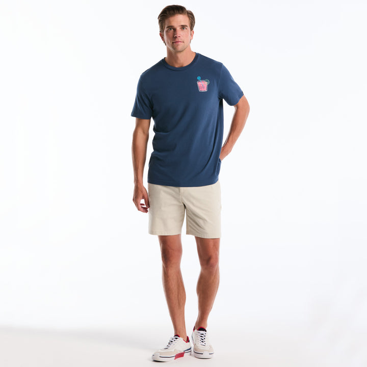 Playera De Algodón Con Parche De Cocktail En Pecho