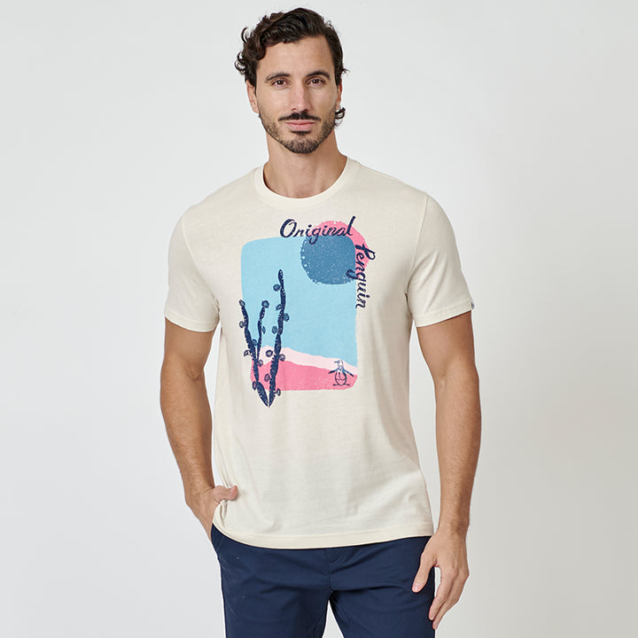Playera De Algodón Con Estampado De Cactus