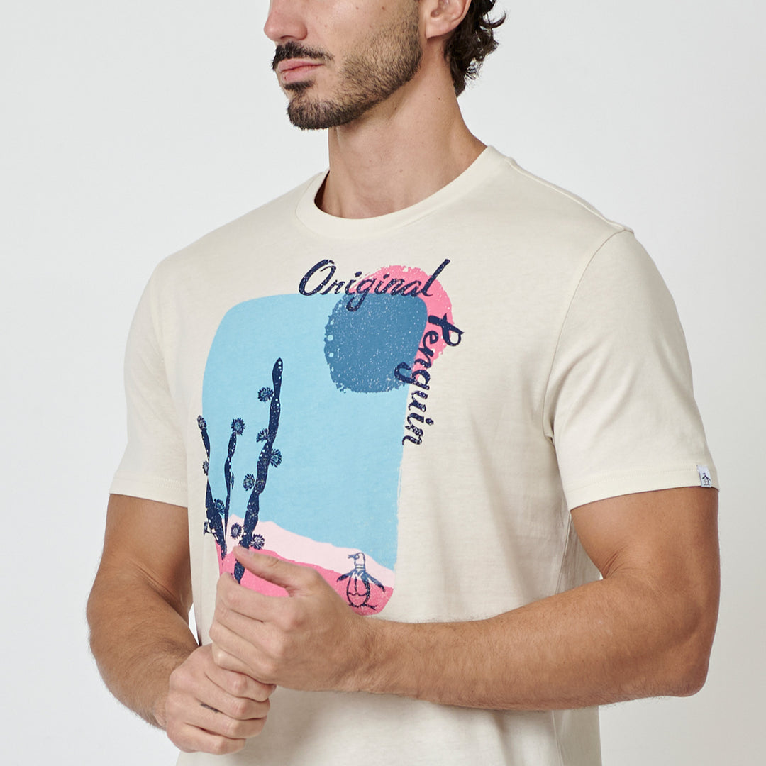 Playera De Algodón Con Estampado De Cactus