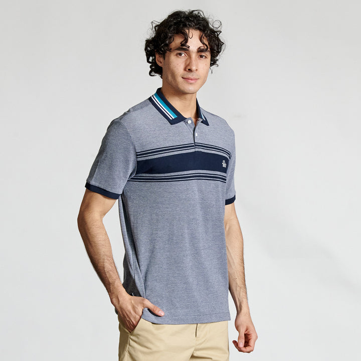 Polo Birdseye Con Franja En Pecho - Original Penguin México