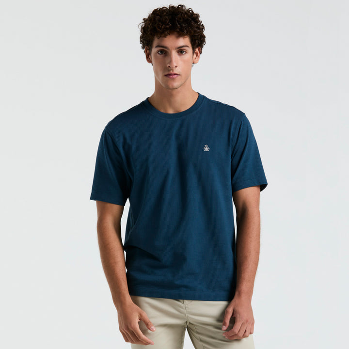 Playera Seersucker De Punto Liso - Original Penguin México