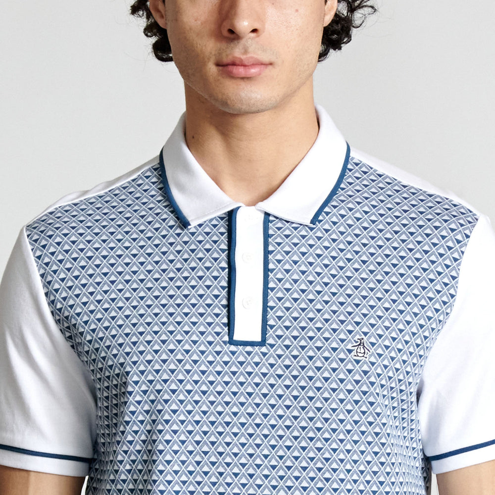 Polo Con Jacquard Frontal De Diamante - Original Penguin México