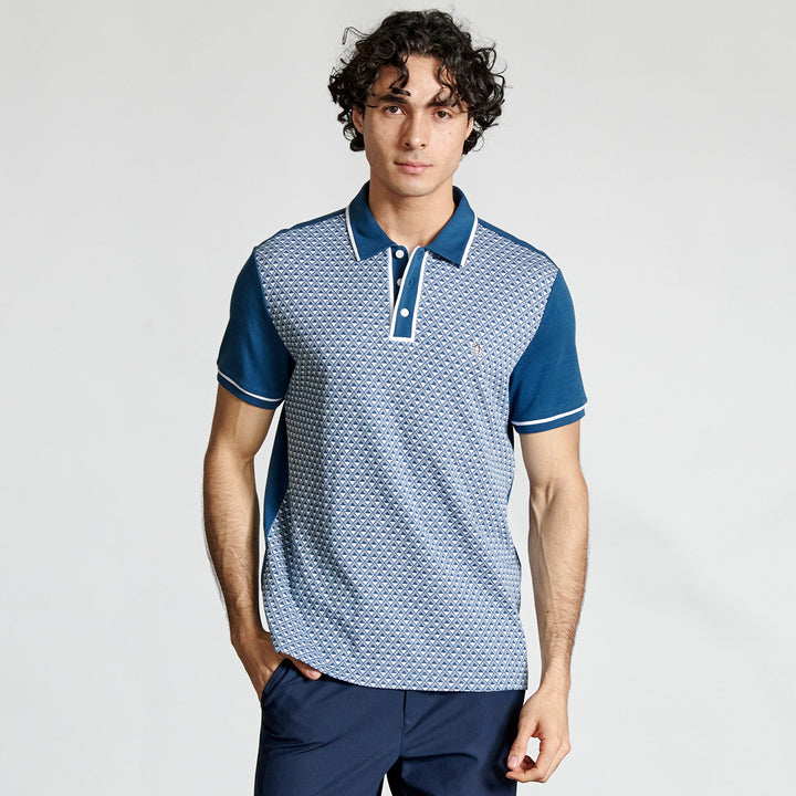 Polo Con Jacquard Frontal De Diamante - Original Penguin México