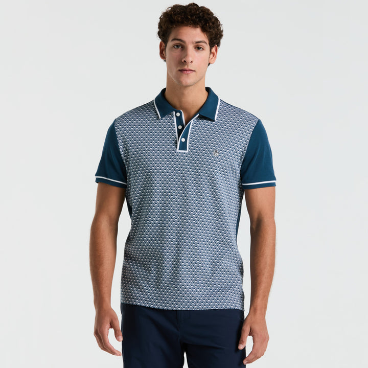 Polo Con Interlock Delantero De Jacquard Con Diamantes
