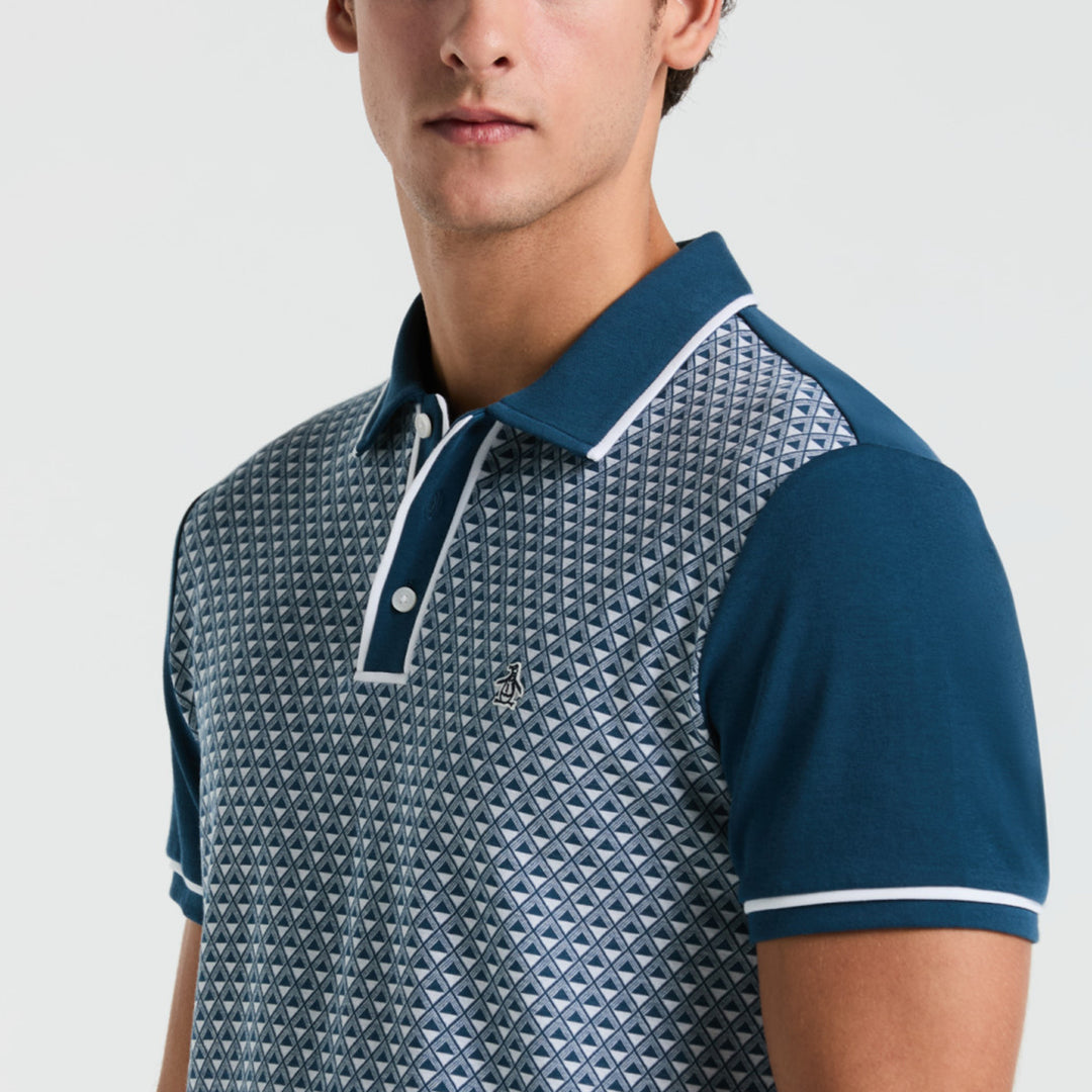 Polo Con Interlock Delantero De Jacquard Con Diamantes