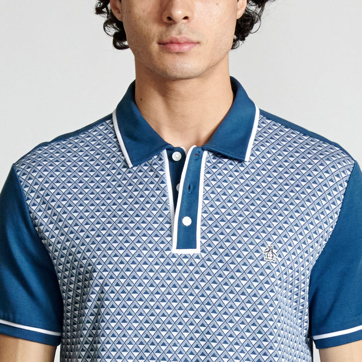 Polo Con Jacquard Frontal De Diamante - Original Penguin México