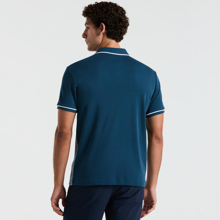 Polo Con Interlock Delantero De Jacquard Con Diamantes