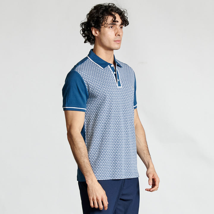 Polo Con Jacquard Frontal De Diamante - Original Penguin México