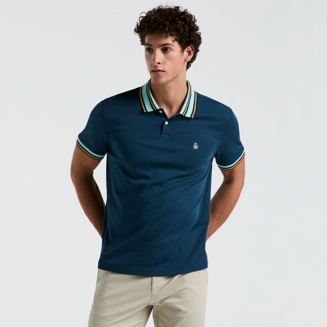 Polo Interlock Con Cuello En Punta - Original Penguin México