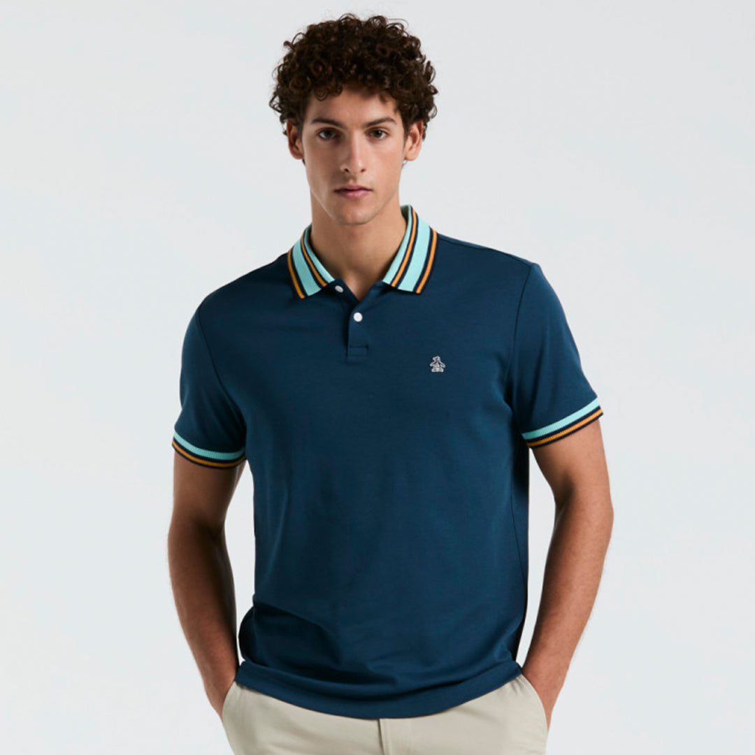 Polo Interlock Con Cuello En Punta - Original Penguin México