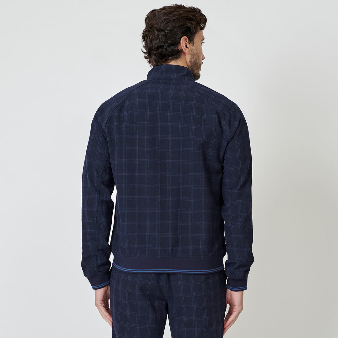 Chamarra De Seersucker A Cuadros