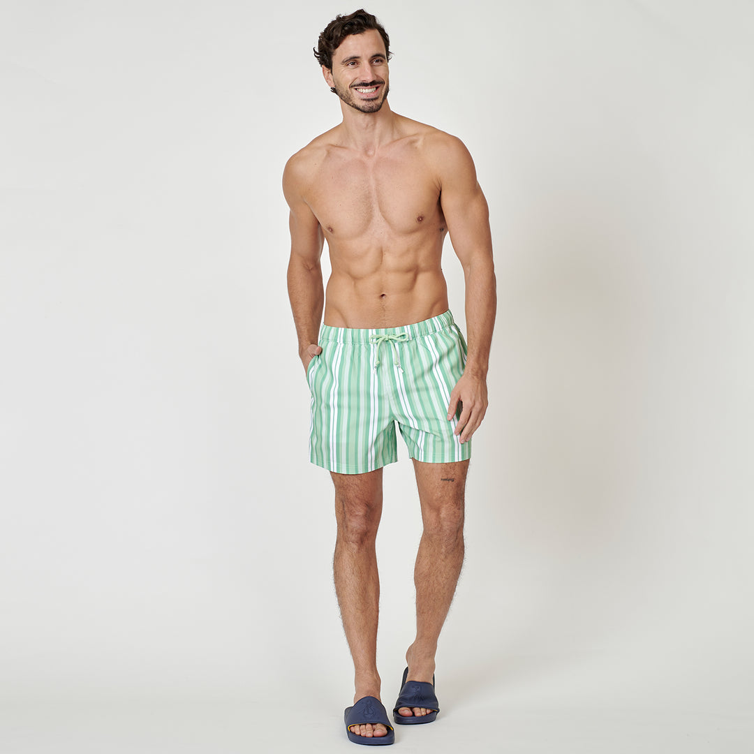 Traje De Baño Full Print Rayas