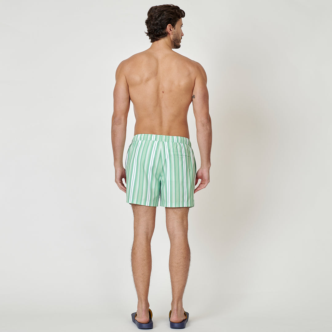 Traje De Baño Full Print Rayas