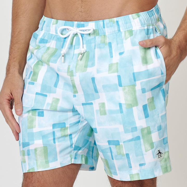 Traje De Baño Full Print Retro Geo