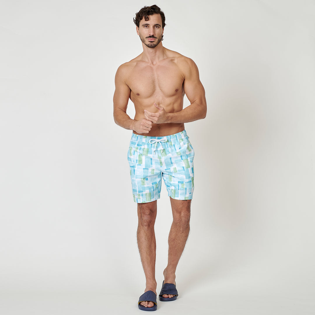 Traje De Baño Full Print Retro Geo