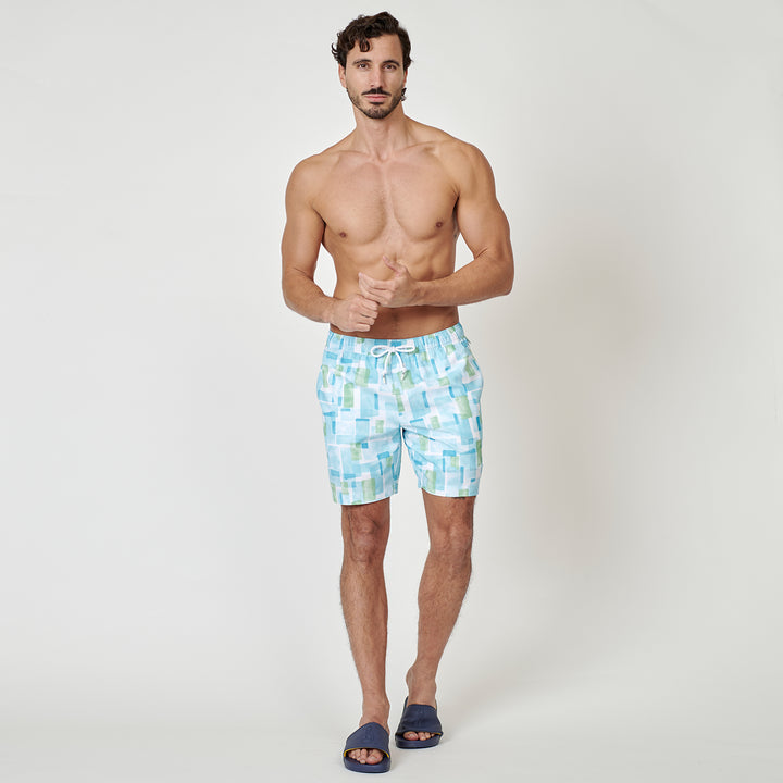 Traje De Baño Full Print Retro Geo