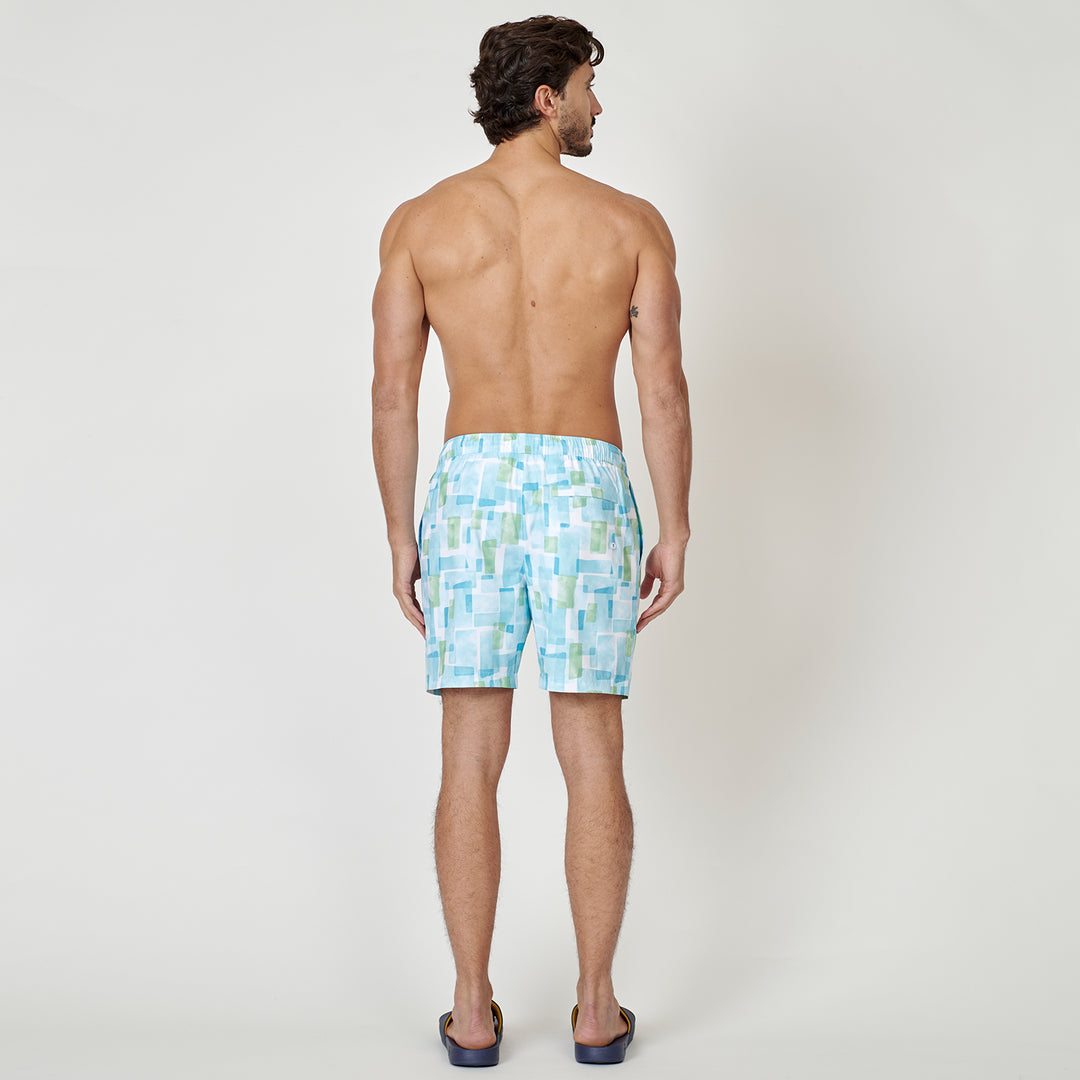 Traje De Baño Full Print Retro Geo