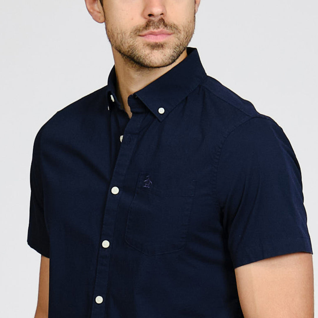 Camisa Manga Corta Básica Popelina Stretch