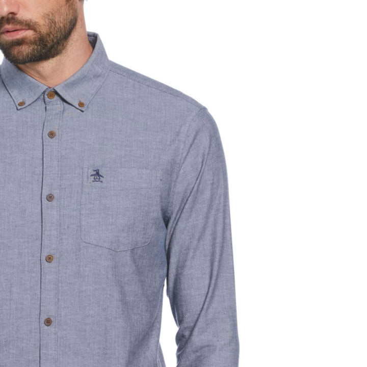 Camisa Manga Larga Stretch Chambray