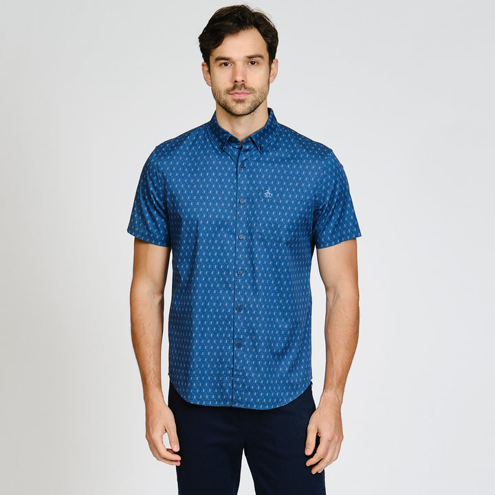 Camisa Manga Corta A Puntos
