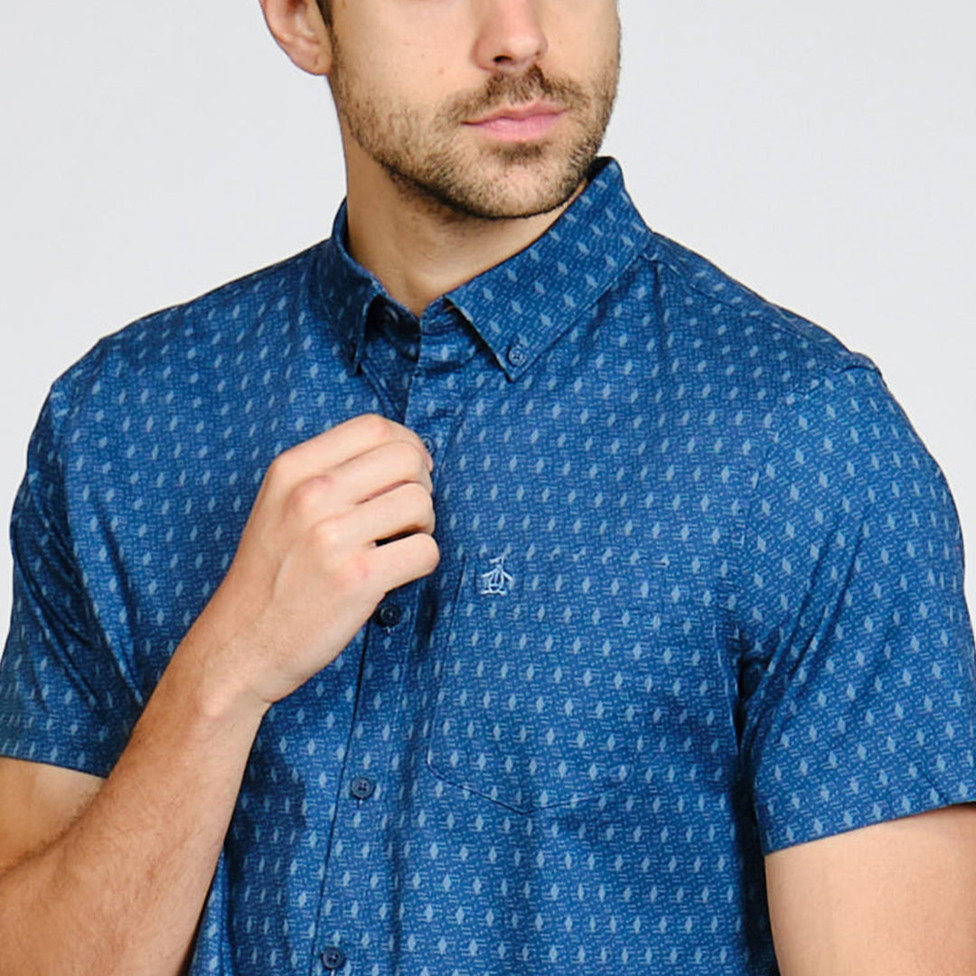 Camisa Manga Corta A Puntos