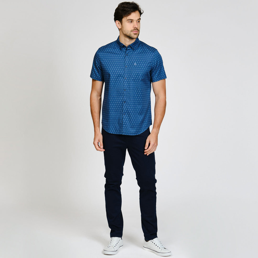 Camisa Manga Corta A Puntos