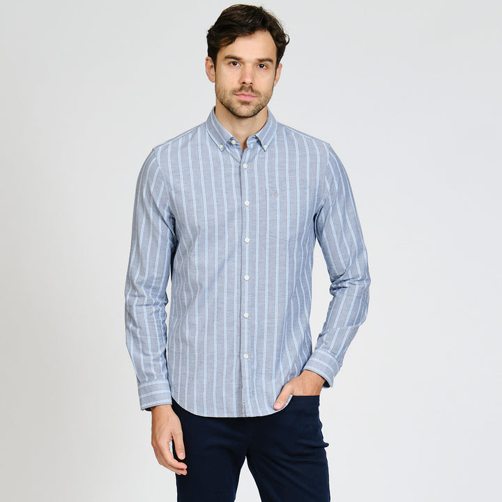 Camisa Manga Larga Oxford A Rayas