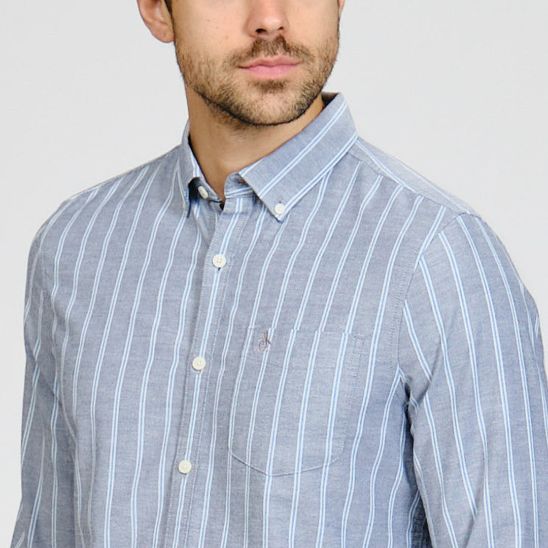 Camisa Manga Larga Oxford A Rayas