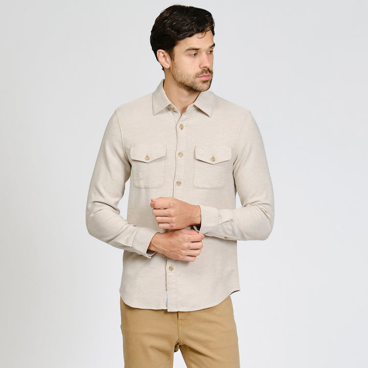 Camisa Manga Larga Con Tejido Doble