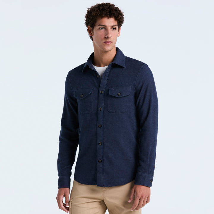 Camisa Manga Larga Con Tejido Doble
