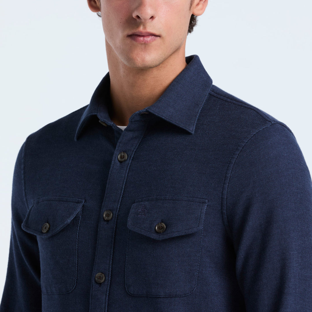 Camisa Manga Larga Con Tejido Doble