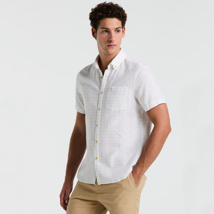 Camisa Manga Corta Cuadriculada