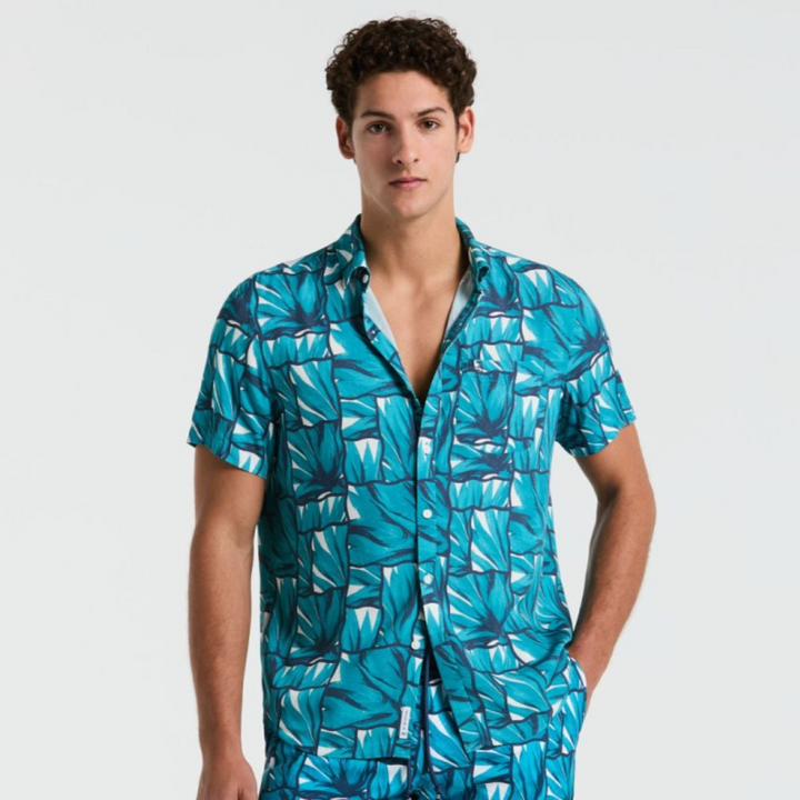 Camisa Manga Corta Azulejos De Agave